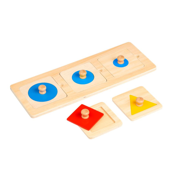 Puzzle 3 círculos + Puzzle 3 primeiras formas geométricas
